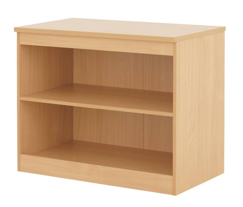 Dams International MFC (Melamine Faced Chipboard) Bookcase 1 Shelf 1,020 x 550 x 800 mm Brown Beech