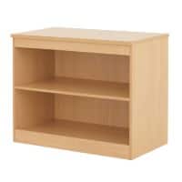 Dams International MFC (Melamine Faced Chipboard) Bookcase 1 Shelf 1,020 x 550 x 800 mm Brown Beech