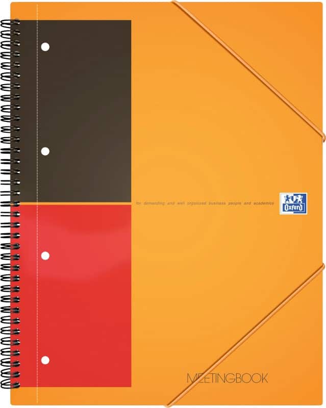 OXFORD Notebook International A4+ Ruled Spiral Bound PP (Polypropylene) Orange 160 Pages 80 Sheets