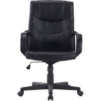 Realspace Apollo Executive Chair Basic Tilt Bonded leather Fixed Height Adjustable Seat Black 110 kg