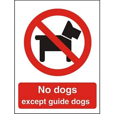 Prohibition Sign No Dogs PVC 15 x 20 cm