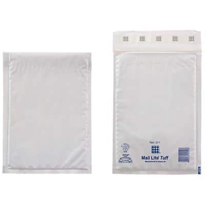 Mail Lite Tuff Padded Envelopes D/1 180 (W) x 260 (H) mm Peel and Seal White Pack of 100