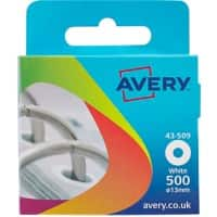 AVERY Reinforcement Rings 43-509 White Ø 13 mm Pack of 500