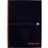 OXFORD Black n' Red A4 Wirebound Hardback Notebook Ruled Perforated 140 Sheets