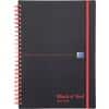 OXFORD Notebook Black n' Red A5 Ruled Spiral Bound PP (Polypropylene) Hardback Black, Red Perforated 140 Pages 70 Sheets