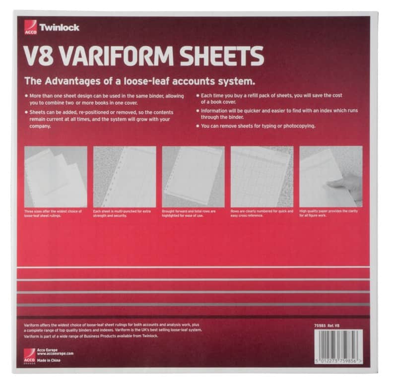 Twinlock Refill Sheets 75985 35.6 x 29.7 cm White 75 Sheets