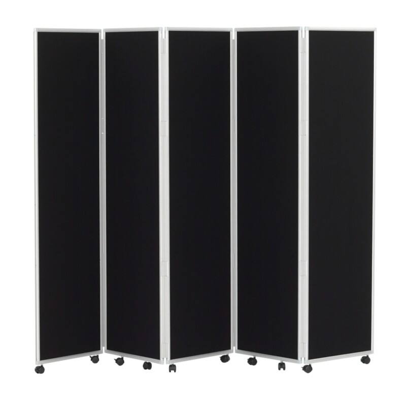 Concertina Screen 609388 Black 560 x 1,800 mm