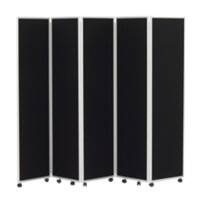 Concertina Screen 609388 Black 560 x 1,800 mm