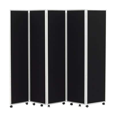 Concertina Screen 609388 Black 560 x 1,800 mm