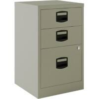 Bisley Filing Cabinet with 3 Lockable Drawers PFA3 413 x 400 x 672 mm Goose Grey