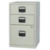 Bisley Steel Filing Cabinet with 3 Lockable Drawers 413 x 400 x 672 mm Goose Grey