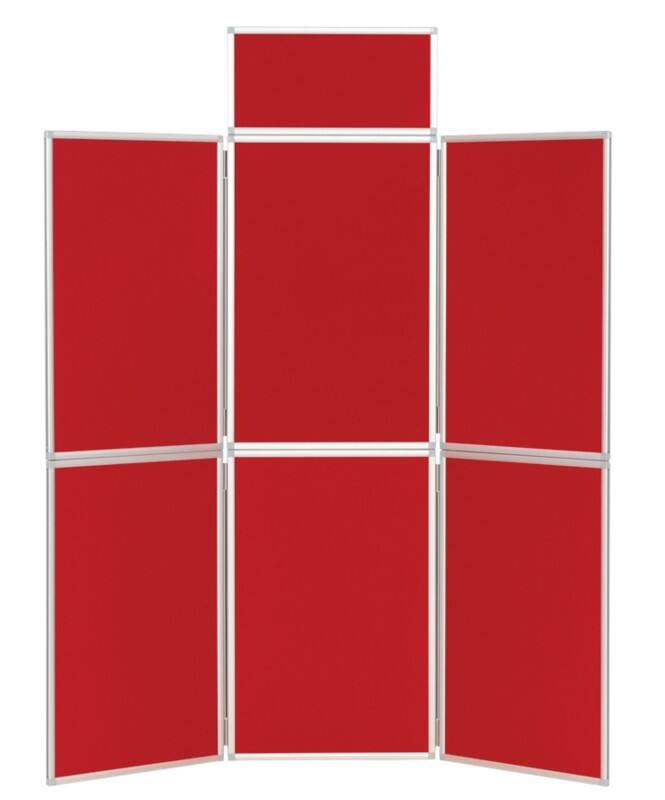 Display Stand 6 Nyloop Fabric 619 (W) x 316 (H) mm Red Foldaway