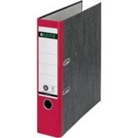 Leitz 180° Lever Arch File A4 82 mm Red 2 ring 1080 Cardboard Marbled Portrait