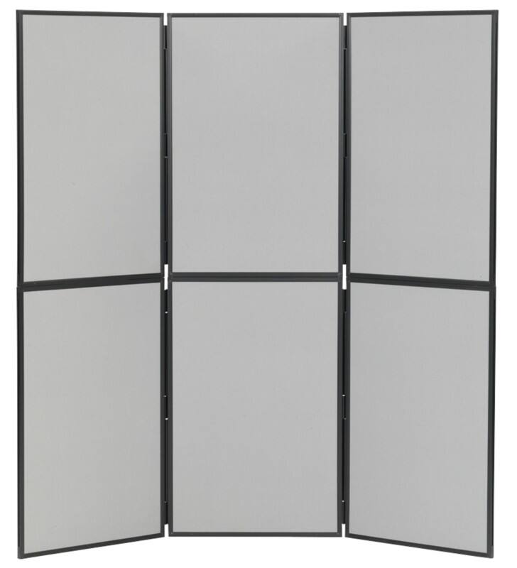 Display Stand 6 Nyloop Fabric 610 (W) x 915 (H) mm Grey Double Deck