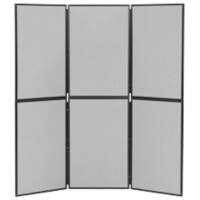 Freestanding Display Stand Nyloop Fabric Double Deck 610 x 915mm Grey