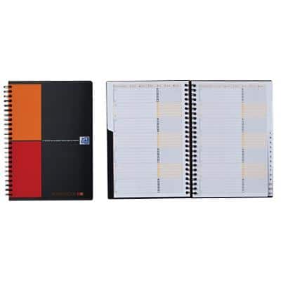 OXFORD International A5 Wirebound Assorted Poly Cover Address Book Ruled 160 Pages