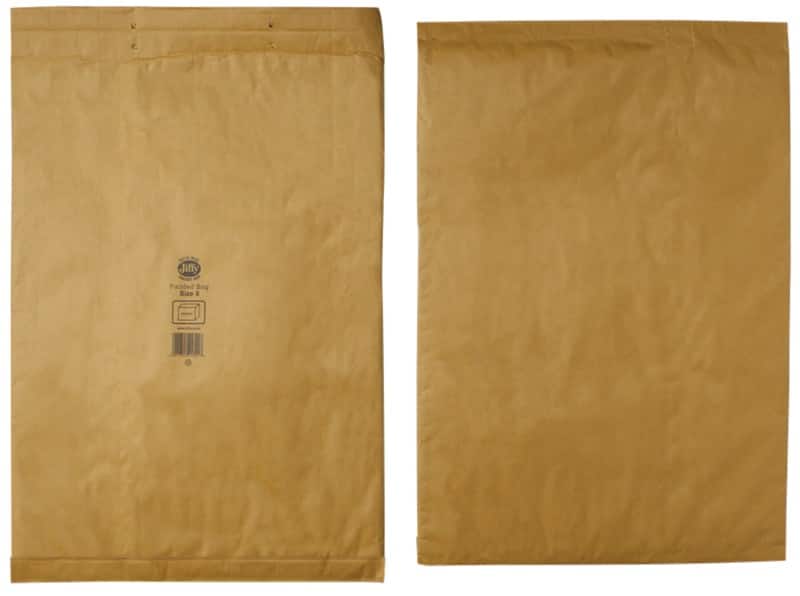 Jiffy Padded Envelopes Brown Plain 442 (W) x 661 (H) mm Holes for String 90 gsm Pack of 50