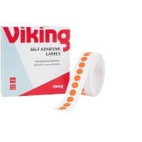 Viking Multipurpose Labels 182271 adhesive Special format Orange 10 mm Pack of 1000