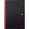 OXFORD Notebook Black n' Red A4 Ruled Casebound Cardboard Hardback Black, Red 192 Pages