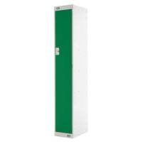 LINK51 Steel Locker 1 Door 1 nest Key lock 300 x 450 x 1,800 mm Green, Grey