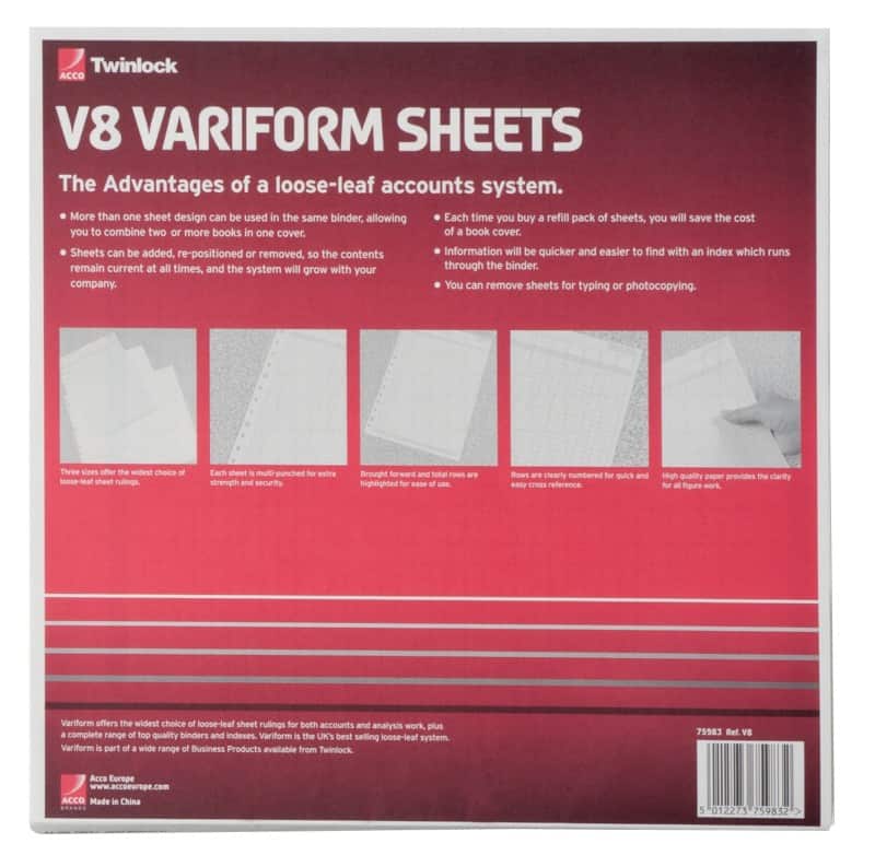 Twinlock Refill Sheets 75983 35.6 x 29.7 cm White 75 Sheets