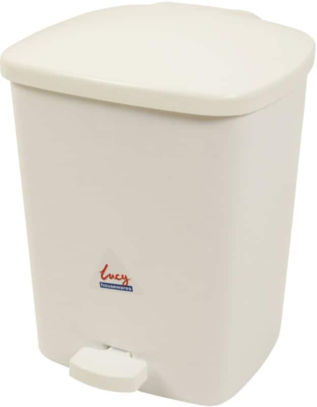 Pedal Bin 15 L White Plastic