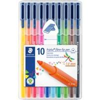 Staedtler Triplus Fineliner Pen Assorted Desktop Pack of 10