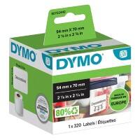 DYMO LW Label Roll Authentic 99015 S0722440 Adhesive Black on White 54 x 70 mm 320 Labels