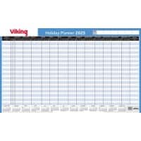 Viking Unmounted Holiday Planner 2025 Yearly English 74.8 (W) x 48.3 (H) cm Blue