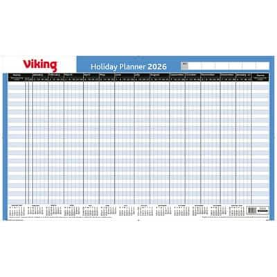 Viking Holiday Planner 2024 Landscape Blue English 74.8 x 48.3 cm