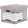 Bankers Box System FastFold Archive Boxes Grey 292(H) x 335(W) x 404(D) mm Pack of 10