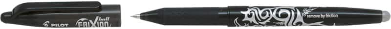 Pilot FriXion Ball non-retractable Rollerball Pen Black 0.35 mm Medium Refillable 50% Recycled Pack of 12