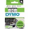 Dymo D1 S0720680 / 40913 Authentic Label Tape Self Adhesive Black Print on White 9 mm x 7m