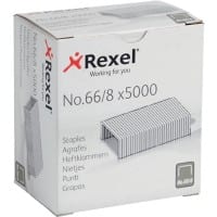 Rexel No.66 66/8 Staples 6065 Metal Silver Pack of 5000