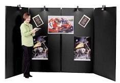 Display Stand 4 Nyloop Fabric 914 (W) x 1,829 (H) mm Black Jumbo