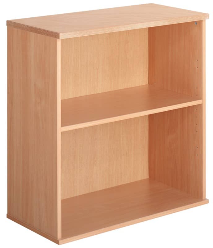 Dams International MFC (Melamine Faced Chipboard) Bookcase 1 Shelf 800 x 600 x 725 mm Brown Beech