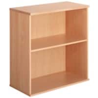 Dams International MFC (Melamine Faced Chipboard) Bookcase 1 Shelf 800 x 600 x 725 mm Brown Beech
