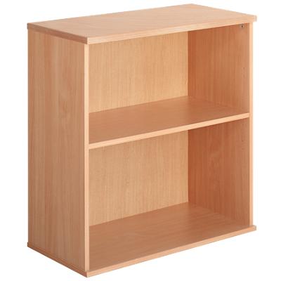 Dams International Bookcase with 1 Shelf Deluxe Desk High 800 x 600 x 725 mm Beech