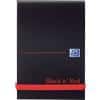 OXFORD Black n' Red A7 Casebound Poly Cover Notebook Plain 192 Pages