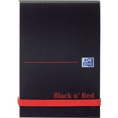 OXFORD Black n' Red A7 Casebound Poly Cover Notebook Plain 192 Pages