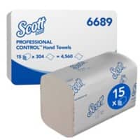 Scott Control Hand Towels M-fold White 1 Ply 6689 Pack of 15 of 274 Sheets