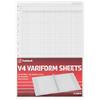 Rexel Twinlock Variform V4 Refill Sheets 75933 7 Columns Cash 21 x 29.7 cm White 75 Sheets