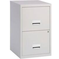 Pierre Henry Steel Filing Cabinet with 2 Lockable Drawers 400 x 400 x 660 mm Grey