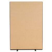 Freestanding Screen Fabric Wrapped 1200 x 1800 mm Brown