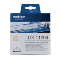 Brother DK-11204 Authentic Multipurpose Labels Self Adhesive White 17 x 54 mm 400 Labels
