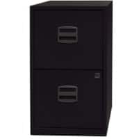 Bisley Steel Filing Cabinet with 2 Drawers 413 x 400 x 672 mm Black