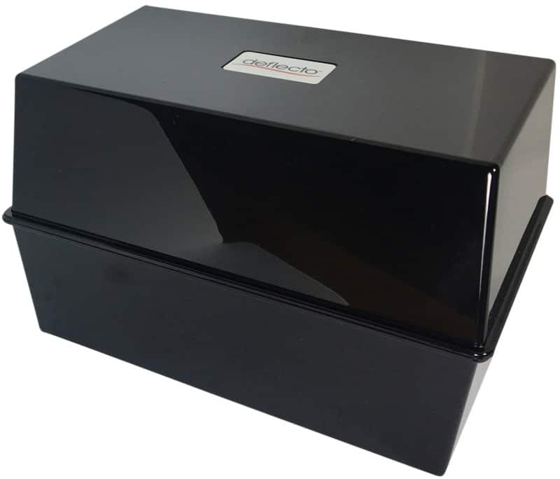 Card Index System 152 x 112 mm Black 250 Cards