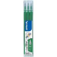 Pilot FriXion Ball Rollerball Pen Refill 0.35 mm Medium Conical Green 75300304 Pack of 3