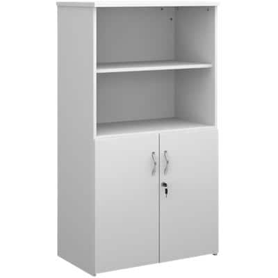 Dams International Combination Unit with Lockable Door and 3 Shelves Universal 800 x 470 x 1440 mm White