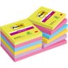 Post-it Super Sticky Notes 76 x 76 mm Rainbow Assorted Colours 12 Pads of 90 Sheets